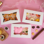 Moretoes 30pcs Auto-Popup Cookie Boxes, 12x8x2.5 Inches Bakery Boxes with 3 Style Windows for Chocolate Covered Strawberries, Donuts, Pastries,Cake Pops