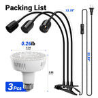Barrina Orbgrow OG11A3 Clip On Grow Light for Indoor Plants, 4000K 33W