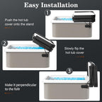 Hot Tub Cover Lifter - Heavy-Duty Spa Cover Lift Removal System, Adjustable Height & Width, Hot Tub Accessories Fits Most Hot Tubs Up to 96" Wide, Spa Lid Lifter Hydraulic Assist Removal System