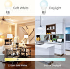 Sigalux LED Light Bulbs 60 Watt Equivalent A19 Standard Light Bulbs 2700K Warm, Non-Dimmable Energy Efficient 9.5W LED Soft White Bulb with E26 Medium Base, 800 Lumens, UL Listed, 4 Packs