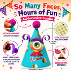 Glittery Garden Party Hats for Kids Art & Craft. Fun Birthday Activity Kit with Stickers. Animal Theme Party Favor, Game Supplies. Christmas, Thanksgiving, Easter Decoration