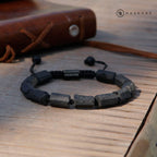 HASKARE Natural Stone Tourmaline Crystal Bracelets for Men, Protection Crystals Raw Black Tourmaline Beads Bracelet, Mens Energy Healing Bracelets for Anxiety, Handmade Bracelet Gifts for Men