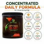 OptimaEarth Optima Heart - High-Dose Vitamin C and L-Lysine Powder Inspired by Linus Pauling, 3,000mg Each Per Serving, 30 Servings
