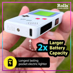 Rolls Electric Lighter - Cool Lighters - Retro Gamer Gifts for Men - Cool Gadgets - Custom Unique Birthday Gifts for Men - Stocking Stuffers - Candle Lighters - By Rolls Plasma Lighter (Grey)