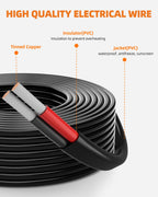 CONEPY 16 Gauge Wire, 16 AWG 2 Conductor Electrical Wire, Flexible/Oxygen-Free Tinned Copper/Stranded PVC 16/2 Cord for Automotive, Marine, LED Strips, Solar, RV, Lighting (50FT)