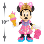 Disney Junior Sweets & Treats Minnie Mouse, Interactive 10-Inch Doll with Lights, Sounds, and Accessories, Kids Toys for Ages 3 Up, Amazon Exclusive by Just Play