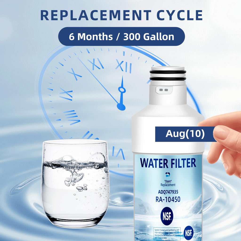 LT1000P ADQ747935 Water Filter 6-Month Replacement for LG LT1000P/PC/PCS ThinQ Water Filter AGF80300704,LRFS28XBS,LRFLC2706S,LRMXS2806S,LMXS28626S,LFXS26973S,LFXC22526S,3 Combo Set
