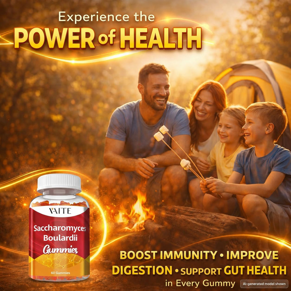 Saccharomyces Boulardii Probiotics 500mg - Gut Health Supplements & Candida Support, Probiotic for Women & Men, Digestive & Immune Supports, Supplement, Non-GMO, Gluten Free, 60 Vegan Gummies