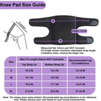 JYBTAA Knee Pads for Women Men, Adjustable Knee Cushions, Purple M (1 Pair)