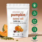 AOLBSPD Pumpkin Seed Oil Capsules with Saw Palmetto – 3000mg per Serving, 300 Softgels | Cold Pressed, Pure Virgin Oil | Supports Hair, Urinary, Bladder & Prostate Health | Non-GMO