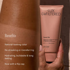 Lux Unfiltered N°32 Summer Skin Gradual Self Tanner, Hydrating Self Tanning Lotion with Shea Butter & Squalane - Non-Sticky, No Transfer, Natural-Looking - Vegan Sunless Tanner - Vanilla Caviar
