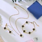 Otdwsd 18K Gold Plated Lucky Clover Jewelry Set, Birthday Gifts for Women