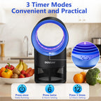 Fruit Fly Trap for Indoors, Blue Bug Zapper Indoor with Suction & Timer