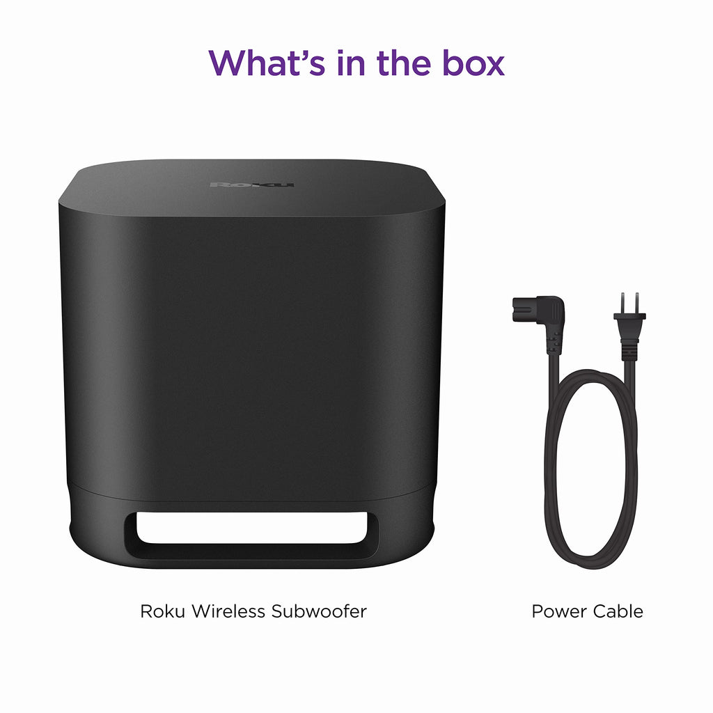 Roku Wireless Bass Pro Subwoofer for Roku Streambar Pro and Wireless Speakers (Renewed)