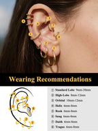 Small Silver Huggie Hoop Earrings for Women 9mm Lightweight