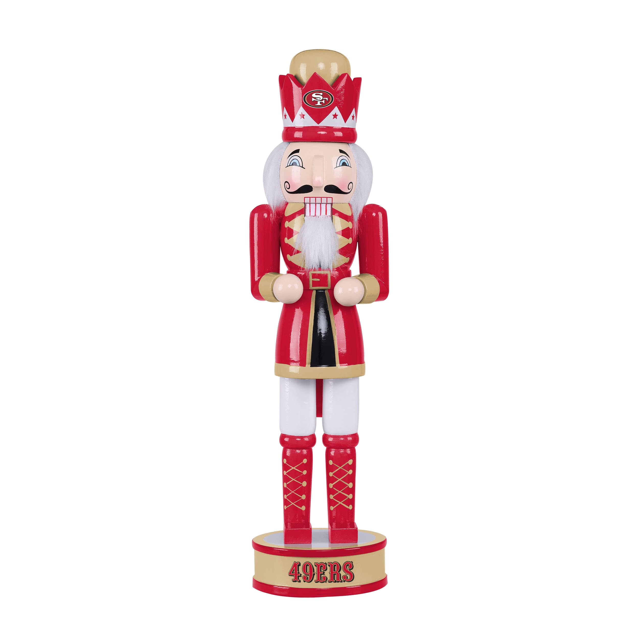 FOCO NFL San Francisco 49ers Team Logo 14" Holiday Nutcracker, Version 2, One Size