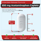 TIME-Cap Labs 400 Caplets Extended Release Acetaminophen 650mg - Pain Reliever & Fever Reducer for Adults, Helps with Headaches, Backaches, Muscle Pain, Toothaches, Arthritis & Menstrual Cramps