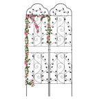 hogardeck Metal 84 * 19 Garden Trellis 2-Packs for Climbing Plants Flowers Vegetables Planting Arched Outdoor Decoration for Courtyards Lawns Gardens