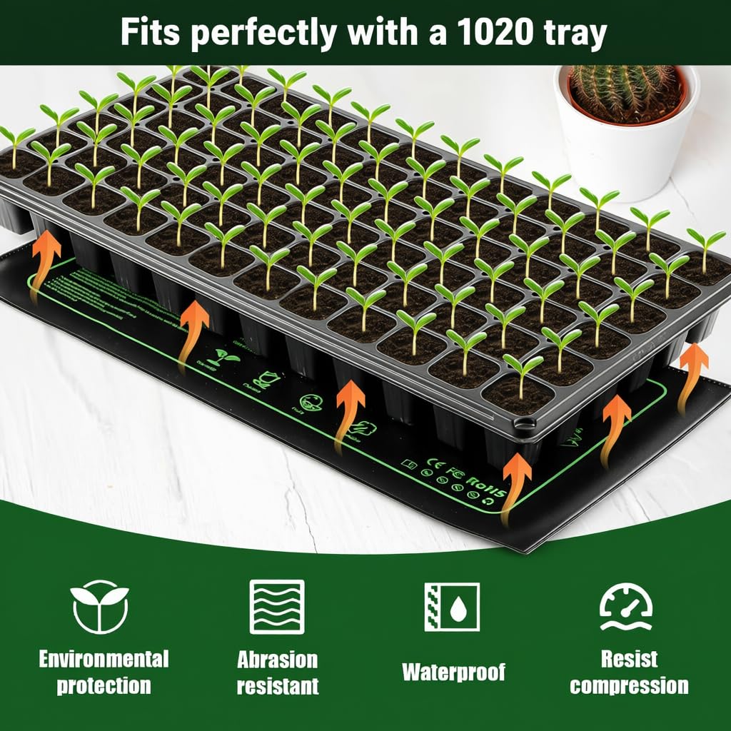 2 Pack Seedling Heat Mat for Seed Starting Plants Germination, 10"x20.5"