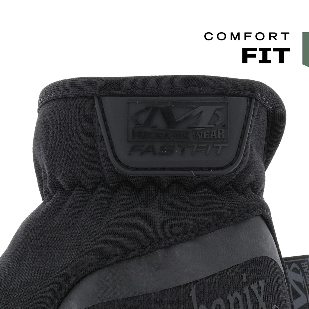 Mechanix Wear FastFit Tactical Gloves - Heavy Duty Lightweight Multipurpose Gloves - Flexible Grip & Reinforced Palm - Touchscreen Capable - Medium- Covert Black