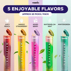 PurePix QuitPix Flavored Toothpicks to Quit Smoking – Nicotine Free Infused Toothpicks with L-Theanine & NAC, Extra Thick Oral Fixation Relief, 4 Flavor Variety Pack (80ct) Made in USA