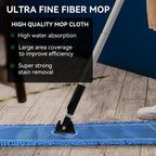 Commercial 48 Inch Dust Mop Head: Replacement Heavy-Duty Sweeper and Janitorial Industrial Dust Mop Head for Floor Cleaning, Office, School, Restaurant, Hospital (3 Pack - Blue)