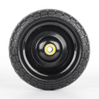 GICOOL 10" Flat-Free Solid Tire and Wheel Replacement 4.10/3.50-4, with 5/8" Axle Bore Hole, 2.2" Offset Hub, Compatible with Hand Truck Tire Garden Wagon Trolley Dolly