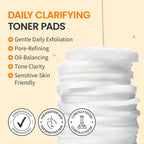 Boosting Toner Pads for Face Oily Skin Korean, #OOTD Vitamin C Niacinamide Heartleaf Hydrating Calming Redness, Vitamin C Toner Pad 70Pads 4.05oz 120ml