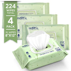 X Large Wet Wipes for Adults - 4 Packs of 56 [224 Count] Disposable Incontinence Wipes, 12" x 8" Adult Wipes for Elderly - Personal Body Wipes for Women and Men, Pre Moistened Adult Washcloths