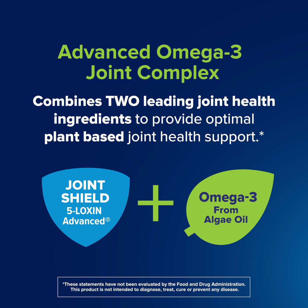 Osteo Bi-Flex Advanced Omega-3 Joint Complex, Plant-Based Algae Oil, Joint Support Supplement, 80 Count Softgels