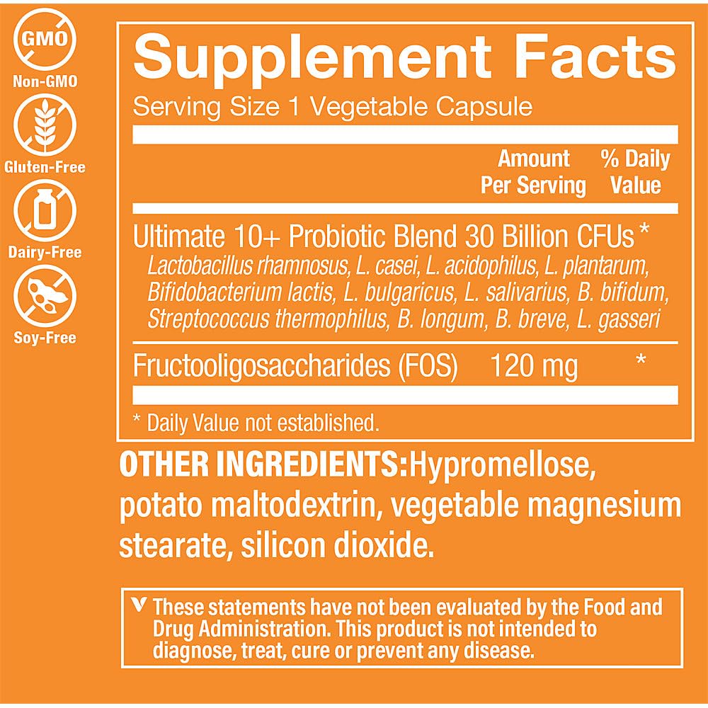 The Vitamin Shoppe Brand Ultimate 10+ Probiotics, 13B CFUs, 60 Capsules