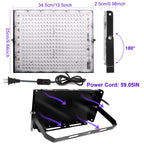 2 Pack 300W Black Lights, Blacklight Flood Light with Plug and Switch,for Glow Party, Black Light Party, Halloween, Body Paint, Neon Glow, Fluorescent Poster, Stage Lighting