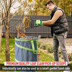 Altdorff Steel Leaf Scoops, Hand Rakes for Picking Up Leaves, Sturdy Garden Large Leaf Grabber Leaf Rake for Picking up Leaves, Collect Garbage and More