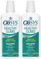 CloSYS Healthy Gums Mouthwash 32 Fl Oz, Pack of 2, Antiplaque, Anti-Gingivitis Mouthwash, Non-Burning, Non-Irritating