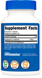 Nutricost Suntheanine (150mg) 60 Capsules - L-Theanine, Vegan, GMO-Free