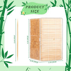 Jerify 12000 Pcs Bamboo Wooden Toothpicks Wood Round Double Sided Toothpicks with Clear Plastic Storage Box for Appetizers Food Barbecue Fruit Teeth Cleaning Party