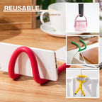 Ninehaoou 20 Pcs 17 Inch EVA Foam Twist Rubber Ties Reusable Bendable Cable Tie Straps Flexible Heavy Duty Twisty Ties for Organizing Cords Bundling (Red,Yellow,Green,Black)