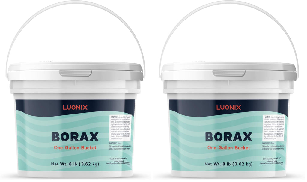 Luonix Borax, 1 Gallon Bucket, Multipurpose Cleaner, Laundry Additive (Pack of 2)