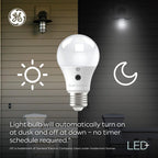 GE LED+ Dusk to Dawn LED Light Bulbs, Security Lights, 60 Watt Replacement, Decorative ST19 Bulbs, Medium Base, Color Select (2 Pack)