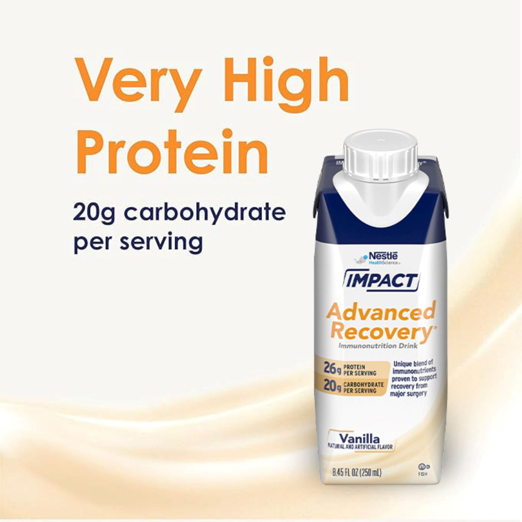 Nestle Impact Advanced Recovery Immunonutrition Drink Vanilla 8.45 oz Carton 10 Ct