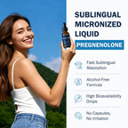 Liquid Pregnenolone Supplement, Sublingual Micronized Liquid for Hormone Balance, Memory & Focus Support, Promote Cognitive Health, Better Absorption Than Capsules, 30 ml