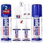 MITREAPEL CA Glue with Activator Kit 2x3.5 oz-2x13.5 oz Instant Bond Professional Cyanoacrylate Adhesive and Super Glue Accelerator for Woodworking with Extra Caps&Microtips,DIY&Craft, Plastic,Repair