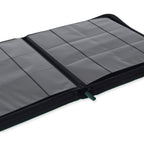 Vault X 12 XL Pocket Trading Card Zip Binder - 624 cards, Premium Exo-Tec Album Material, 26 Side-Loading Pages, Folder for Collectible Card Games, Sports, TCG (Green)