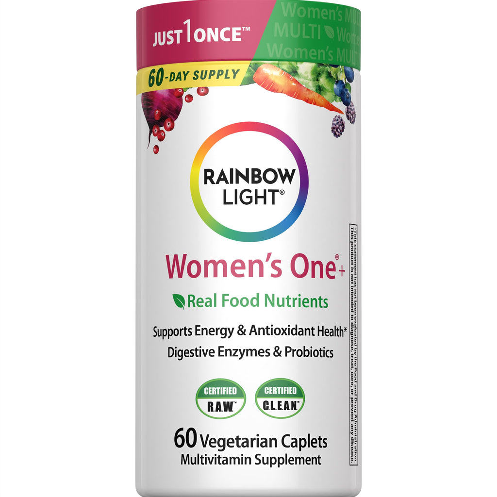 Rainbow Light Multivitamin for Women, Vitamin C, D & Zinc, Probiotics, Womenâ€™s One Multivitamin Provides High Potency Immune Support, Non-GMO, Vegetarian, 60 Tablets