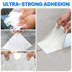 ADHES Butyl Tape Waterproof Tape, 8in x 16ft, Aluminum Foil Tape Butyl Sealant Tape for RV Repair, Window, Boat and Pipe Sealing, Glass & EDPM Rubber Roof Patching(Model:RA100-1,Glue Color:White)