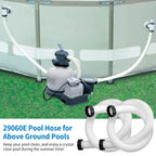 IDEASURE 1.5" Diameter 29060E Pool Pump Hoses for Above Ground Pools - 59" Long Pool Hoses for Intexx Cole man Filter Pumps, Sand Filters & Saltwater Systems with 1,500 to 2,500 GPH Capacity, 2 Pack