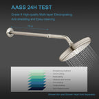 OFFO Shower Head Extension Arm, Brushed Nickel 16 in Shower Arm Extension Shower Head Extender Made of 305 Stainless Steel Shower Pipe Extension