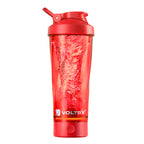 VOLTRX VortexBoost Electric Shaker Bottle, USB C Rechargeable Protein Shake Mixer, Shaker Cups for Protein Shakes and Meal Replacement Shakes, BPA-Free, Made with Tritan,Red
