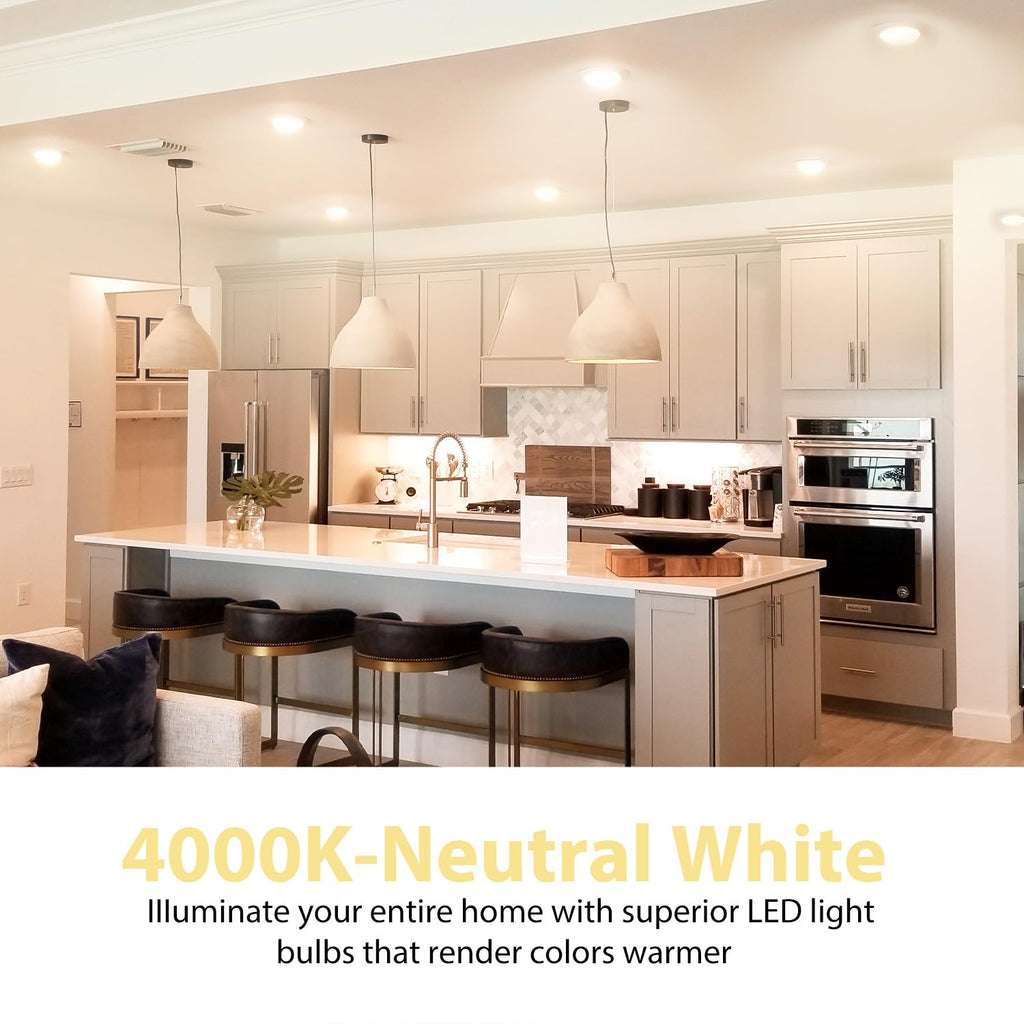 DAYBETTER BR30 LED Bulb Indoor Flood Light Bulbs, 65W Equivalent Dimmable LED Bulbs, 4000K Neutral White, 850 Lumens E26 Base, Recessed Can Bulb for Living Room Bedroom Dining Room Bathroom, 6 Pack