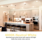 DAYBETTER BR30 LED Bulb Indoor Flood Light Bulbs, 65W Equivalent Dimmable LED Bulbs, 4000K Neutral White, 850 Lumens E26 Base, Recessed Can Bulb for Living Room Bedroom Dining Room Bathroom, 6 Pack